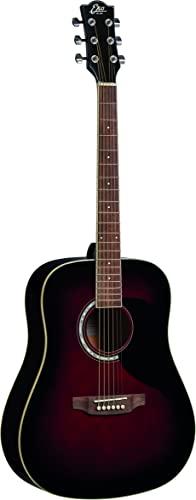 Eko Guitars - Ranger 6 Red Sunburst, Chitarra Acustica Serie Ranger, Colore Red Sunburst
