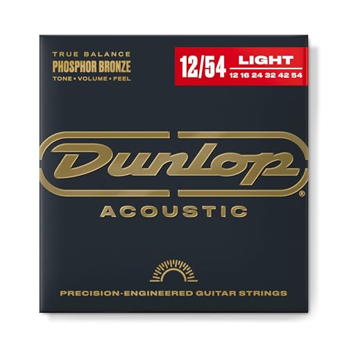 Dunlop - Dap1254 Acoustic Phosphor Bronze, Light Set/6 Corde In Bronzo/Fosforo, Scalatura: 12-16 - 24-32 - 42-54