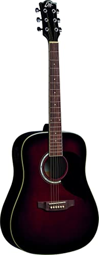 Eko Guitars - Ranger 6 Eq Red Sunburst, Chitarra Acustica Con Equalizzatore Top In Abete, Fasce E Fondo In Tiglio, Tastiera In South American Roupanà,