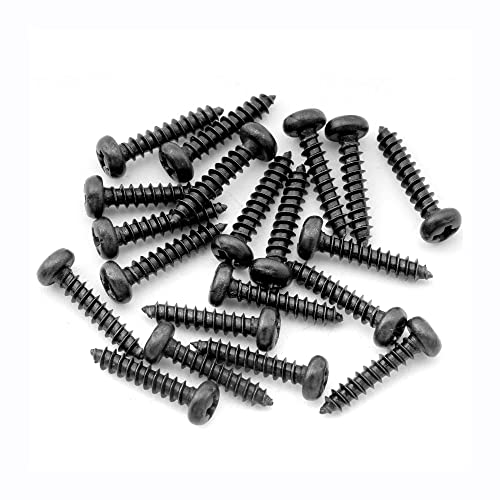 Musiclily Ultra 2,1X10 Mm Acciaio Inox Viti Testa Croce Per Meccaniche Chitarra Elettrica Acustica Basso, Nero (Set Di 20)