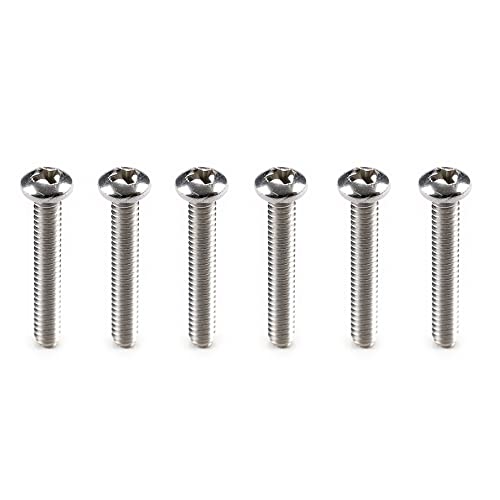 Musiclily Pro #4-40X3/4" Viti Intonazione Selle In Acciaio Inossidabile Per Ponte Chitarra Elettrica Tipo Tele American (Set Di 6)