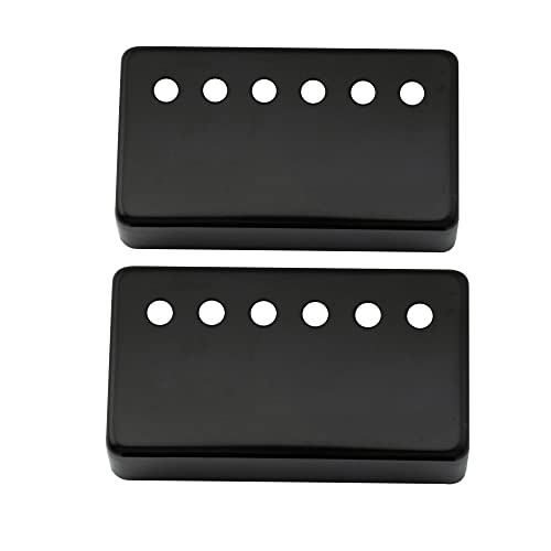 Musiclily 50Mm Copri Humbucker Pick Up In Metallo Copertura Pickup Covers Manico Per Chitarra Elettrica Epiphone Les Paul,Nero