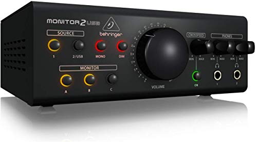 Behringer Monitor2Usb Controller Di Monitoraggio Per Altoparlanti E Cuffie Di Fascia Alta Con Controllo Vca E Interfaccia Audio Usb