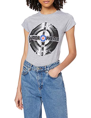 The Who Who Quadrophenia, T-Shirt Donna, Grigio (Grey Grey), 46 (Taglia Produttore: X-Large)