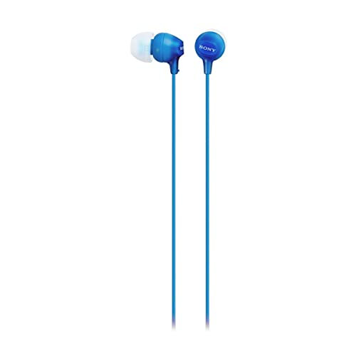 Sony Mdr-Ex15Ap - Cuffie In-Ear Con Microfono, Auricolari In Silicone, Blu