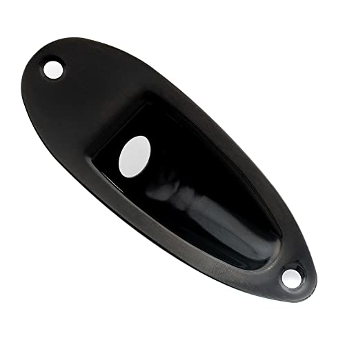 Musiclily Pro 10Mm Forma Barca Piastra Ricevi Jack In Acciaio Per Chitarra Elettrica Tipo Strato, Nero