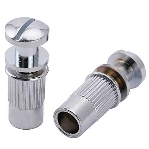 Musiclily Pro M8 Metrica Set Di Perni E Inserti Per Ponte Wraparound Chitarra Elettrica Epiphone Les Paul, Cromato (Set Di 2)