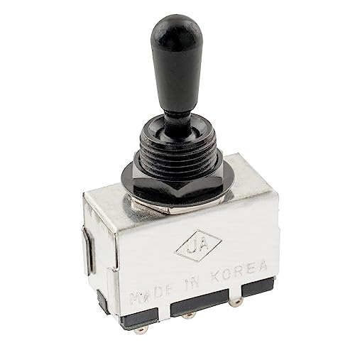 Musiclily Pro Selettore Scatoletta 3 Posizioni Toggle Switch Per Chitarra Elettrica, Nero