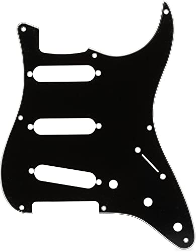 Fender® »Stratocaster® Pickguard - '50S Vintage-Style - 8-Hole - S/S/S« Battipenna Per Strat® - 3-Strati - 3X Single Coil - Colore: Nero
