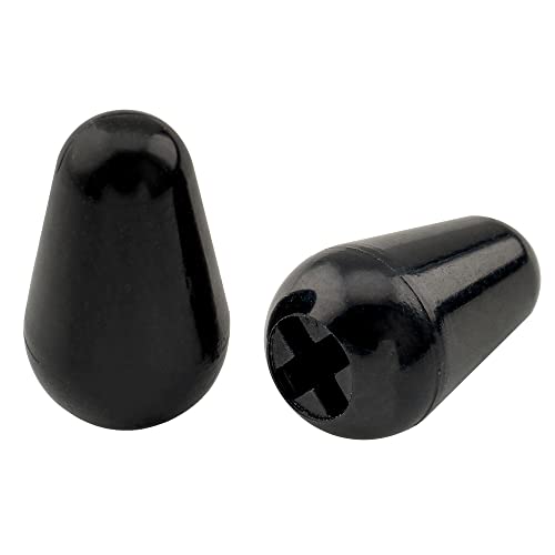 Musiclily Pro Inch Size Thread Plastica Tip Selettore A 5 Vie Toggle Switch Per Chitarra Elettrica, Nero (2 Pezzi)