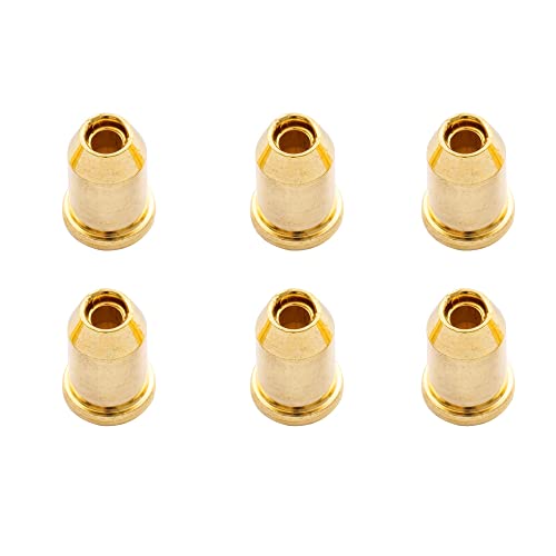 Musiclily Vintage Chitarra Attraverso Il Corpo Liscio String Ferrules, Oro (6 Pezzi)