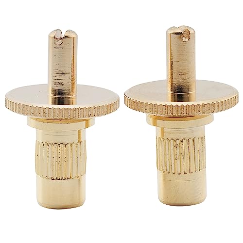 Musiclily Pro Metrica M4 Perni E Inserti Boccole Ponte Nashville Tune-O-Matic Per Chitarra Elettrica Tipo Epiphone Les Paul, Dorato (Set Di 2)