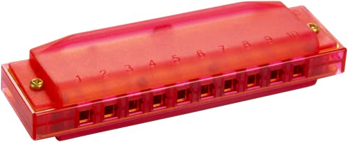 Hohner Armonica A Bocca Translucent Harp, C, Rosso
