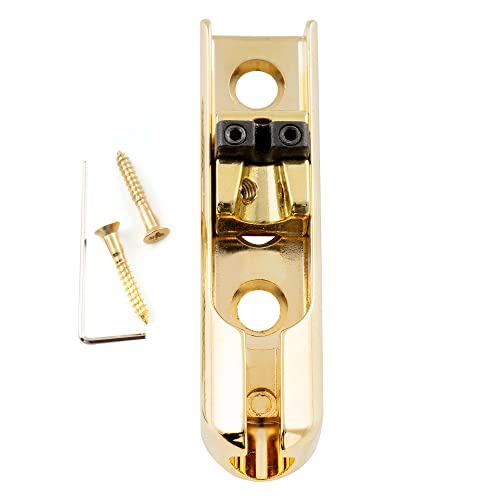 Musiclily Pro Singole Ponte Basso Sellette Lock-Down Per Basso Elettrico, Dorato