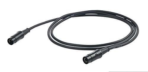 Proel Chl400Lu5 Cavo Professionale Midi Con Connessioni 5P Din, Nero