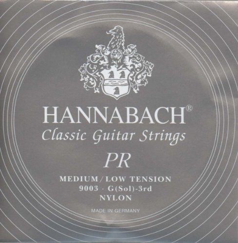 Hannabach Corde Per Chitarra Classica, Serie 900 Tensione Medio/Basso Silver 200 - Corde Singole G3/Sol3