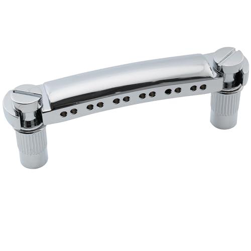 Musiclily Pro 52,5Mm 12 Corde Attaccacorde Stop Bar Tailpiece Tune-O-Matic Per Chitarra Elettrica Tipo Epiphone Les Paul Sg, Cromato