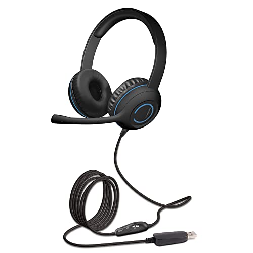 Cyber Acoustics Ac5008 Nero, Blu Sovraurale Padiglione Auricolare Cuffia
