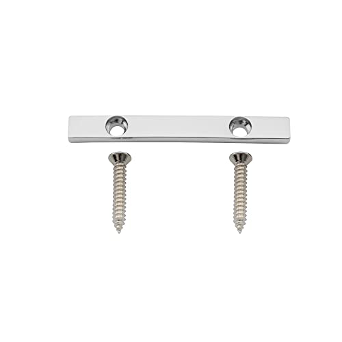 Musiclily Pro 45Mm Barra Abbassacorde In Ottone String Retainer Per Basso Elettrico 5 Corde, Cromato