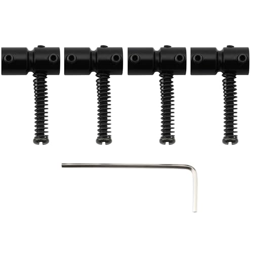 Musiclily Pro 19Mm Sellette In Acciaio Per Basso Elettrico 4 Corde Tipo Jazz/Precision, Nero (Set Di 4)
