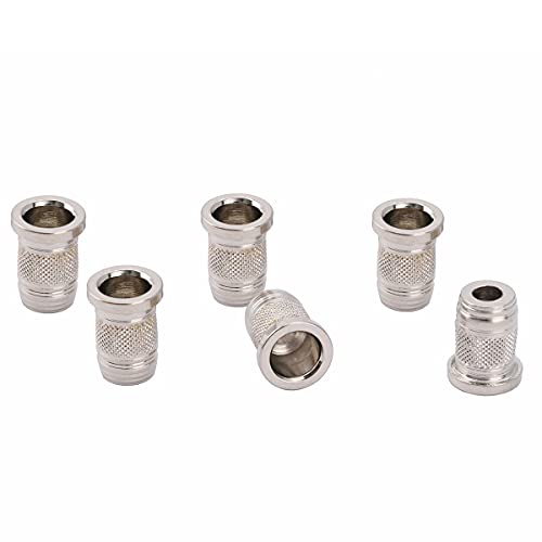 Musiclily Pro 11Mm Boccole Passacorde In Acciaio Montaggio Al Top Per Chitarra Elettrica Stile Telecaster Strat, Nickel (Set Di 6)