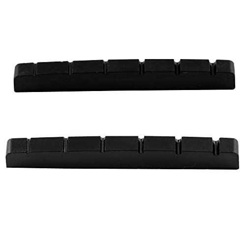 Musiclily Pro Urea Resina Plastica 42Mm Capotasto Strato Tele Con Spaziatura Fondo Piatto Nut Per Chitarra Elettrica Stratocaster/Telecaster 6 Corde,