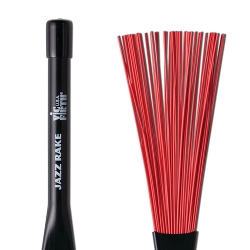 Vic Firth - Spazzole Per Batteria - Jazz Retrattile - Impugnatura Di Plastica - Rosse