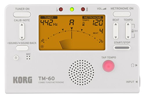 Korg - Tm-60-Wh, Accordatore / Metronomo Di Altissima Precisione, Bianco