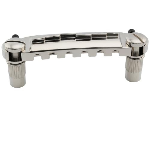 Musiclily Pro 52,5Mm Pre-Set Intonabile Ponte Wrap Around Attaccacorde Per Chitarra Elettrica Tipo Epiphone Les Paul Junior Lp, Nickel