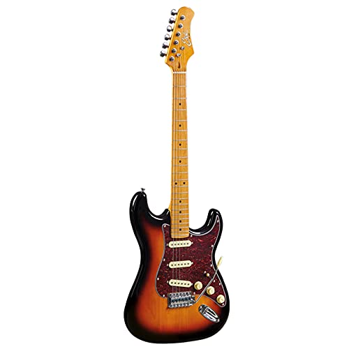 Eko S-300V Maple Sb - Chitarra Elettrica Dalla Forma Stratocaster Vintage, Sunburst.