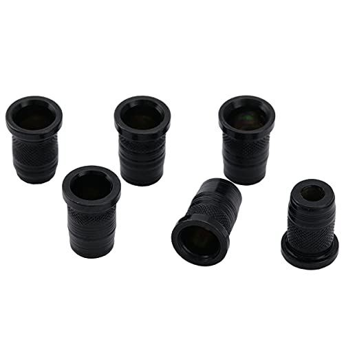 Musiclily Pro 11Mm Boccole Passacorde In Acciaio Montaggio Al Top Per Chitarra Elettrica Stile Telecaster Strat, Nero (Set Di 6)