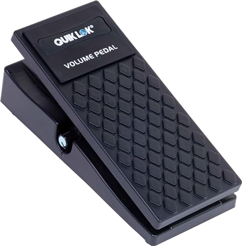 Quik Lok - Vp/26-22 Pedale Volume 2 In/2 Out Pedale Volume, 2 Ingressi/2 Uscite Jack 6.3 Mm, Potenziometro Custom, Base In Metallo, Dimensioni 20 X 8,