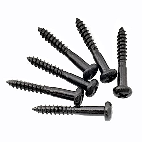 Musiclily Ultra 3,5X25 Mm Acciaio Inox Testa Pan Viti Per Ponte Tremolo Chitarra Elettrica Tipo Strat, Nero (Set Di 6)