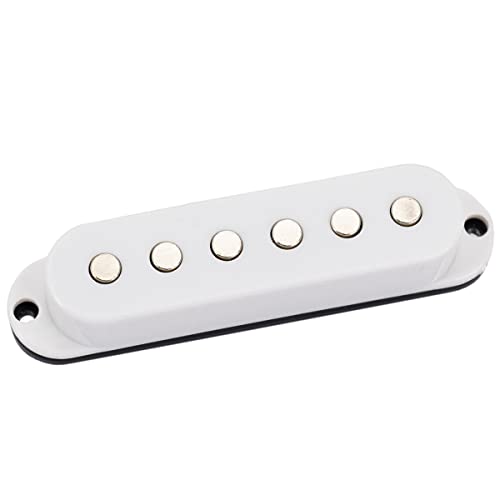 Musiclily Basic 50Mm Ceramica Pick Up Single Coil Manico Per Chitarra Elettrica Tipo Strat, Bianco