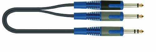 Roksolid - Cavo Audio Da 2 Jack Mono Da 6,3 Mm A 1 Jack Mono Da 6,3 Mm, 5 M