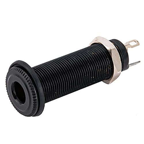 Musiclily Pro 6,35Mm Presa Jack Cilindro Mono Barrel Con 3 Pins Per Chitarra Elettrica E Basso,Nero