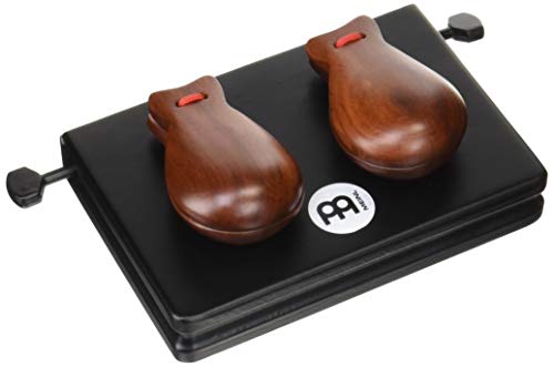 Meinl Percussion Cm2 - Castagnette A Macchina, Due Nacchere Su Piastra Di Legno