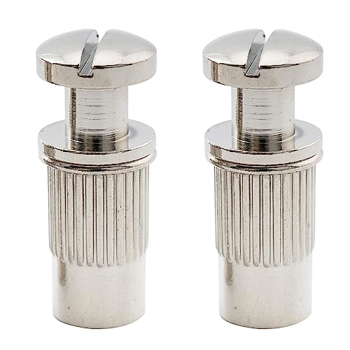Musiclily Pro M8 Metrica Set Di Perni E Inserti Per Ponte Wraparound Chitarra Elettrica Epiphone Les Paul, Nickel (Set Di 2)