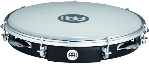 Meinl Percussion Pa10Abs-Bk Abs, Pandeiro Con Membrana In Pelle Sintetica, Diametro 25.40 Cm, 10", Nero