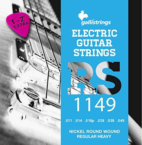 Galli Rs 1149 Set Corde Chitarra Elettrica 11-49 Nickel Round Wound Heavy