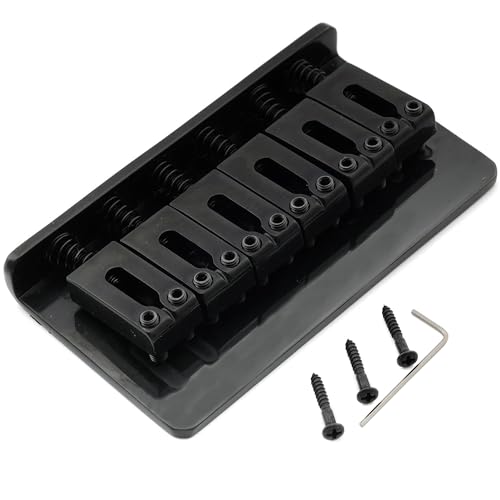 Musiclily Pro 54Mm Moderno Ponte Fisso Hardtail Per Chitarra Elettrica Import Strat Tele, Nero