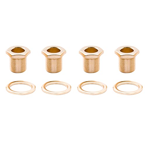 Musiclily Pro 15Mm Boccole Accordatore E Rondelle 19Mm Meccaniche Per Basso Elettrico Sigillato Tuning Pegs, Dorato (Set Di 4)