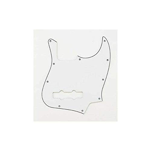Battipenna Pickguard Stealton Basso Tipo Jazz Bass 10 Fori Bianco White Pgjb580W