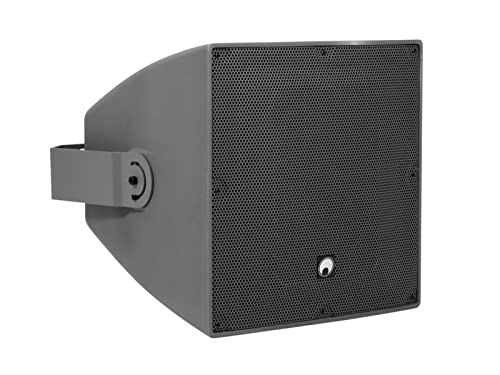 Omnitronic Odx-215Tm, Altoparlante Da Installazione 100 V, Grigio Scuro, Altoparlante Da Parete Da 15", Resistente Alle Intemperie, Con Supporto, Otti