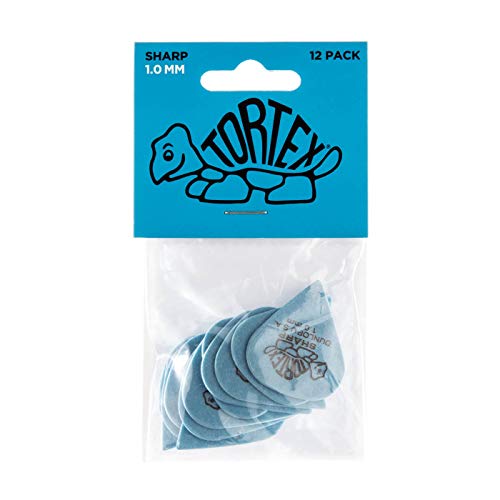 Dunlop - Pallini Tortex Sharp 100, 12 Pz, Colore: Blu