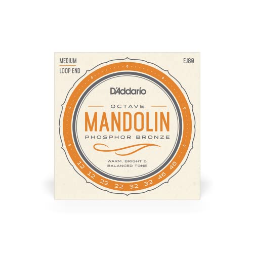 D´Addario Ej80 Phosphor Bronze Octave Mandolin Strings, Medium, 12-46. Code. Ej80