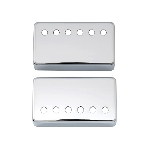 Musiclily 50Mm Covers Copri Humbucker Pickup In Metallo Manico Per Chitarra Elettrica,Cromato(2 Pezzi)