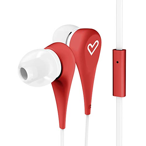 Energy System Style 1 + – Cuffie Auricolari Con Microfono Integrato, Finitura Rubber, Cavo Di 120 Cm Colore: Rosso