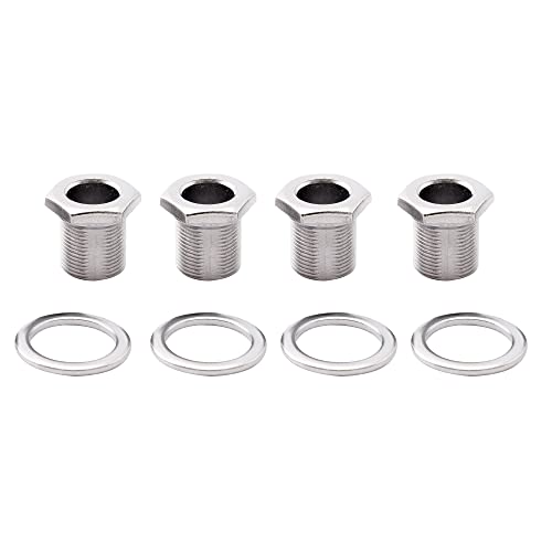 Musiclily Pro 15Mm Boccole Accordatore E Rondelle 19Mm Meccaniche Per Basso Elettrico Sigillato Tuning Pegs, Cromato (Set Di 4)