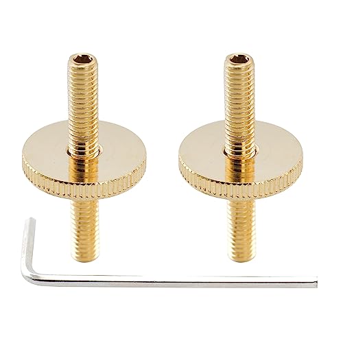 Musiclily Pro Metrica M4 Perni E Ruote Ponte Abr-1 Tune-O-Matic Per Chitarra Elettrica Tipo Epiphone Les Paul, Dorato (Set Di 2)